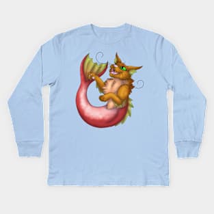 Purrmaid: Ginger Kids Long Sleeve T-Shirt